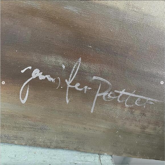 Vintage Flower Painting Large Floral Stretched Canvas Signed Pink Shabby 24x30" - Picture 4 of 10